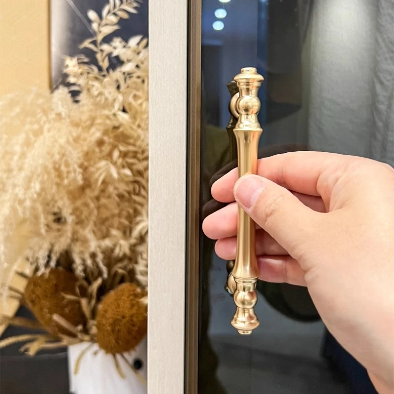 Vergoldeter massiver Schrankgriff und -knopf aus Zinklegierung, T-förmige Schubladenknöpfe für Schlafzimmer, Küche, Schrankbeschläge, Badezimmermöbel. – Detail 3