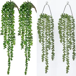 1pc Artificial Eucalyptus Rattan Hanging Plant Potted Green Plant Suitable Mandala Vine for Wall Room Home Interior Shelf Decor