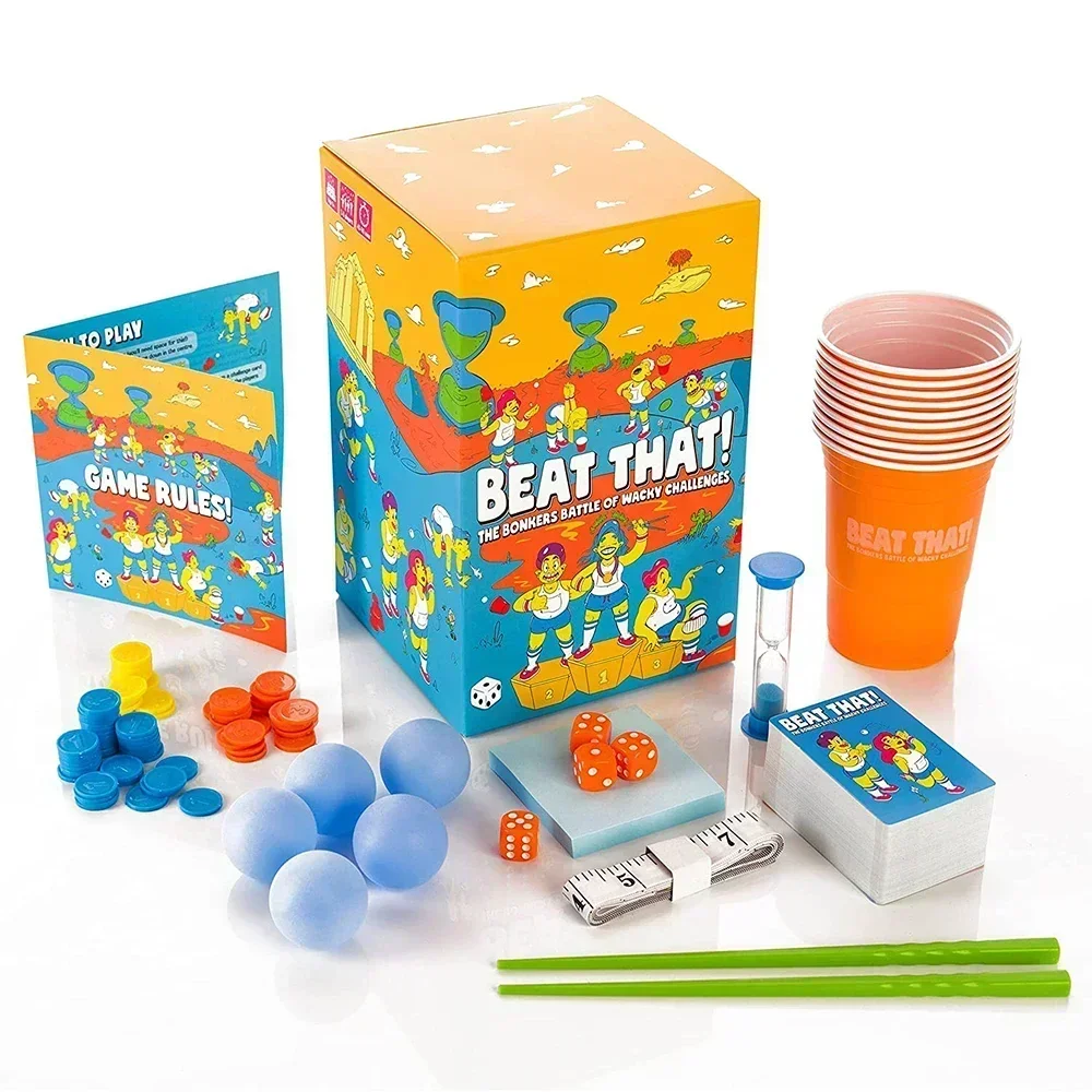 Beat That Game The Bonkers Battle of Wacky Challenges Family Party Game for Kids Adults Board Game Card Game Gift Toy Kid Table