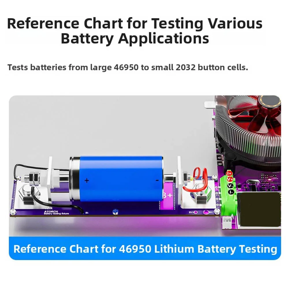 

Измерительный стенд для тестирования батарей 20А, 4-проводной, с функцией измерения емкости и внутреннего сопротивления, для батареек типов АА, ААА, кнопочных и литиевых.