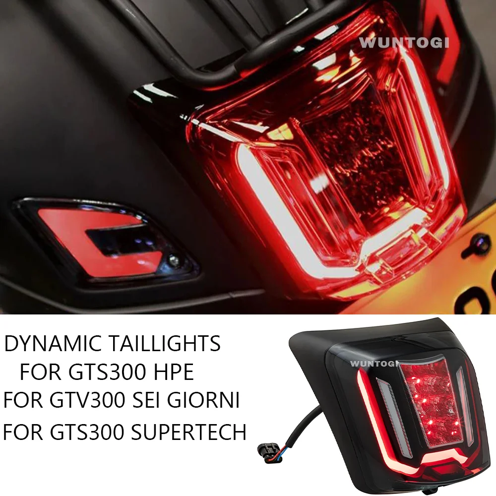 

GTS300 Accessories LED Tail Light Rear Lamp For Vespa GTS300 HPE GTS 300 Supertech GTV300 GTV 300 Sei Giorni Motorcycle LED Lig