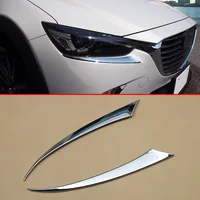 Palpebra de luz de cabeza cromada para Mazda CX3 CX-3 2016-2025, accesorios de moldura de faros