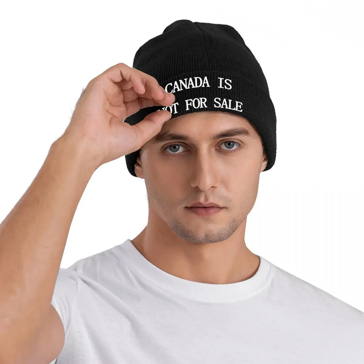 كندا ليس للبيع قبعات صغيرة قبعات مضحكة الرجال النساء الهبي Skullies Beanies الخريف الشتاء نمط الحرارية قبعة صغيرة مرنة