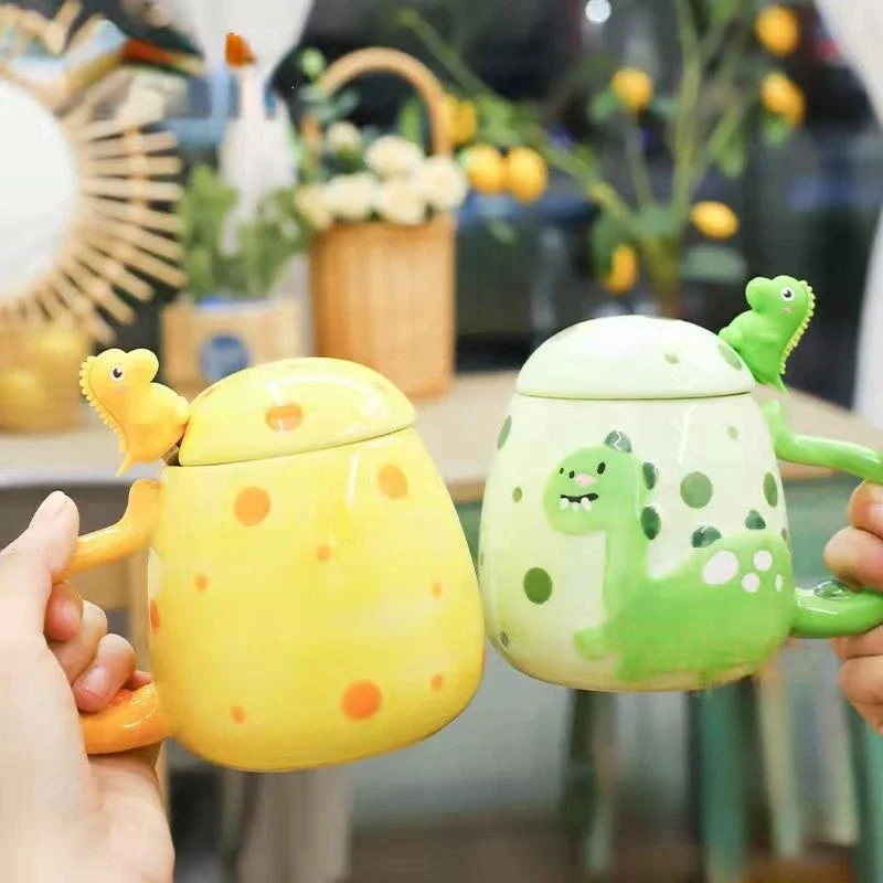 

Dinosaur Mug Ceramic Mug Heat Revealing Coffee Cup Friends Gift Student Breakfast Cup Gift for International Children's Day