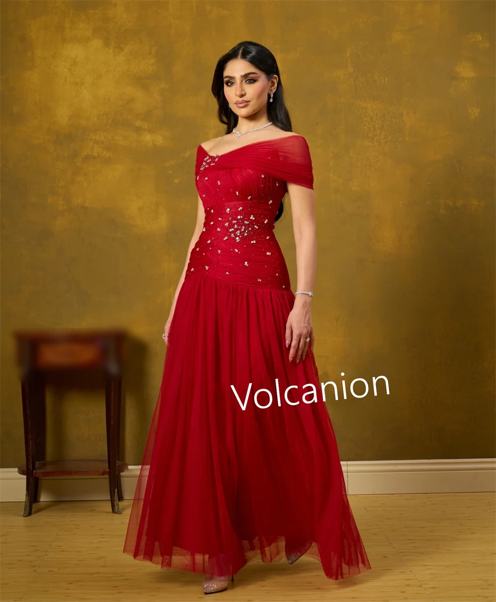 Vestidos Midi con hombros descubiertos y pliegues de diamantes de imitación de red personalizados, ocasiones a medida, graduación, clásico, elegante, a juego