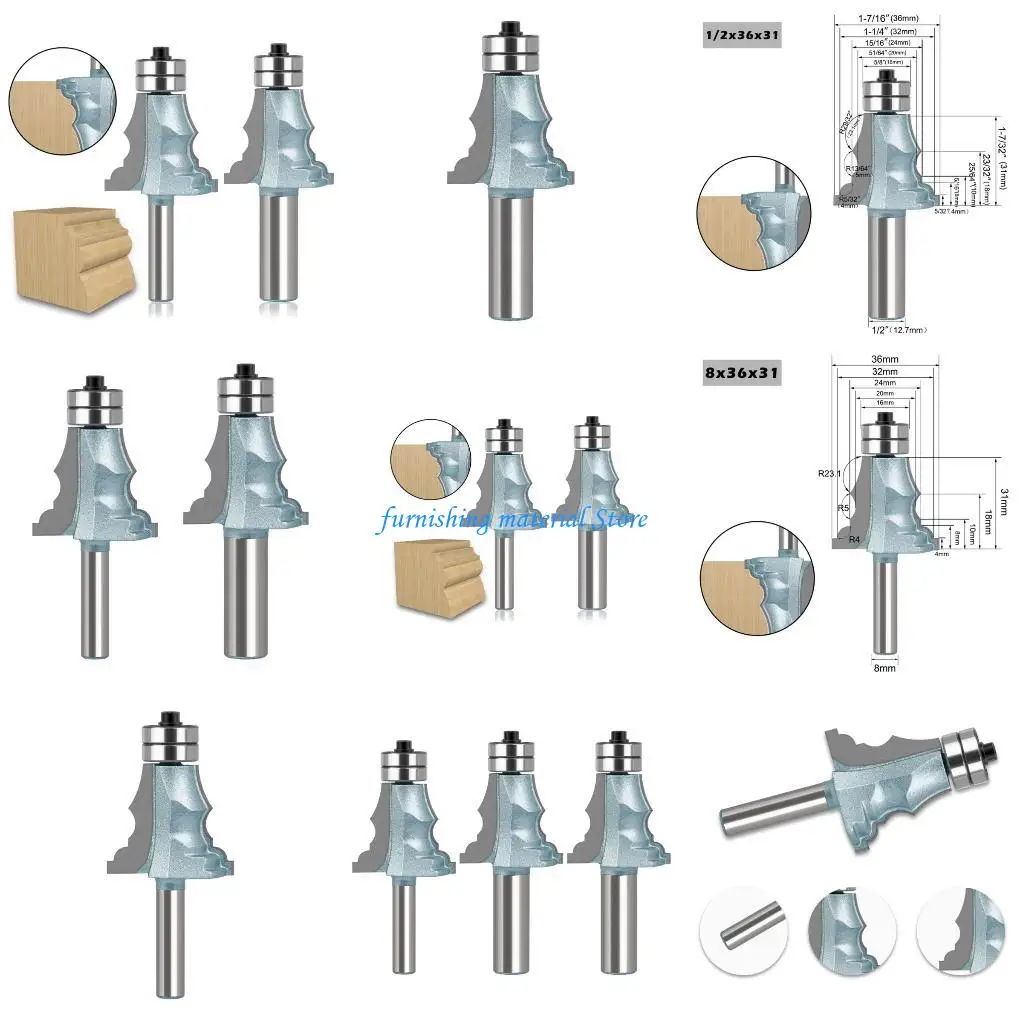 Y5GD couteau seau porte à 8 poignées, main courante, ligne d'armoire, outils travail du bois remplacement