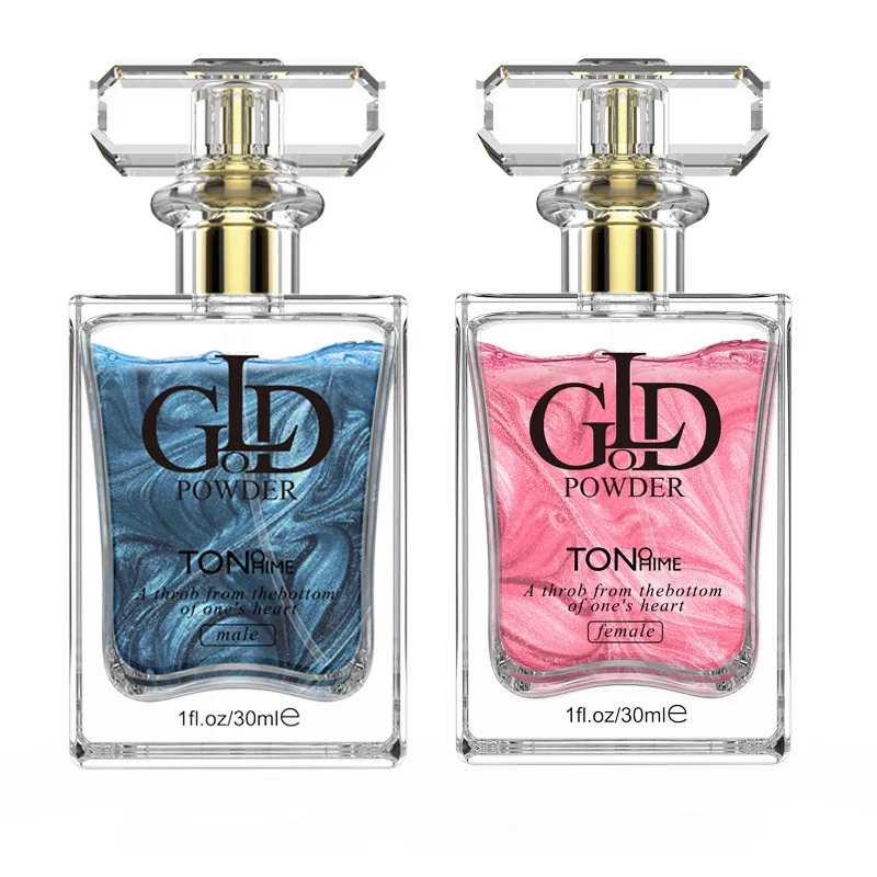

High-Concentration Men's Perfume & 30ML Women's Perfume with Golden Glitter Shimmer — Luxury Romantic Couple Perfume Set