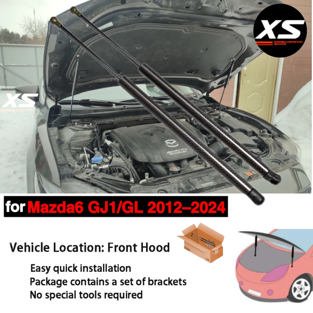 

Hood Struts Kit For Mazda 6 Atenza Mazda6 GJ GL 2012-2024 Front Bonnet Modify Lift Support Damper Shock Absorber Prop Rod Piston