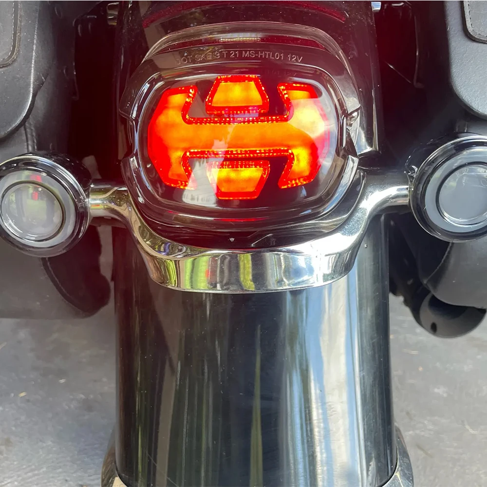 

DOT LED Taillight For Harley Sportster XL 883 1200 Super Low Custom Motorcycle Rear Tail Brake Lamp License Plate Light DRL