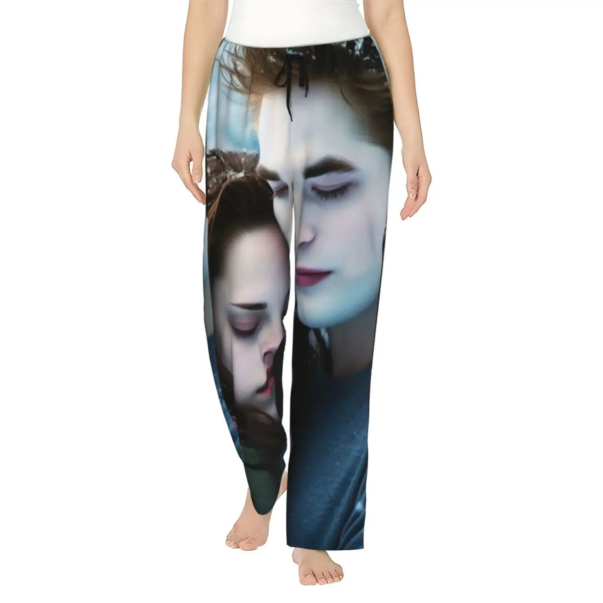 

Custom The Twilight Saga Edward Cullen Women Pajama Pants Lounge Sleep Sleepwear Bottoms with Pockets