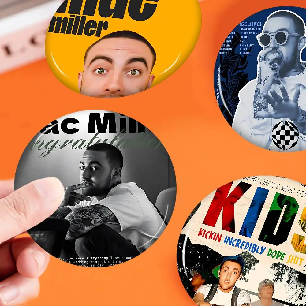 Rapper M-Mac Miller Creative Tinplate Soft Button Pins Animal Icon Brooch Lapel Backpack Badge Accessories Pin