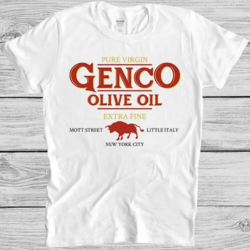 Genco aceite de oliva padrino Extra Virgen Retro divertido Meme camiseta M1205