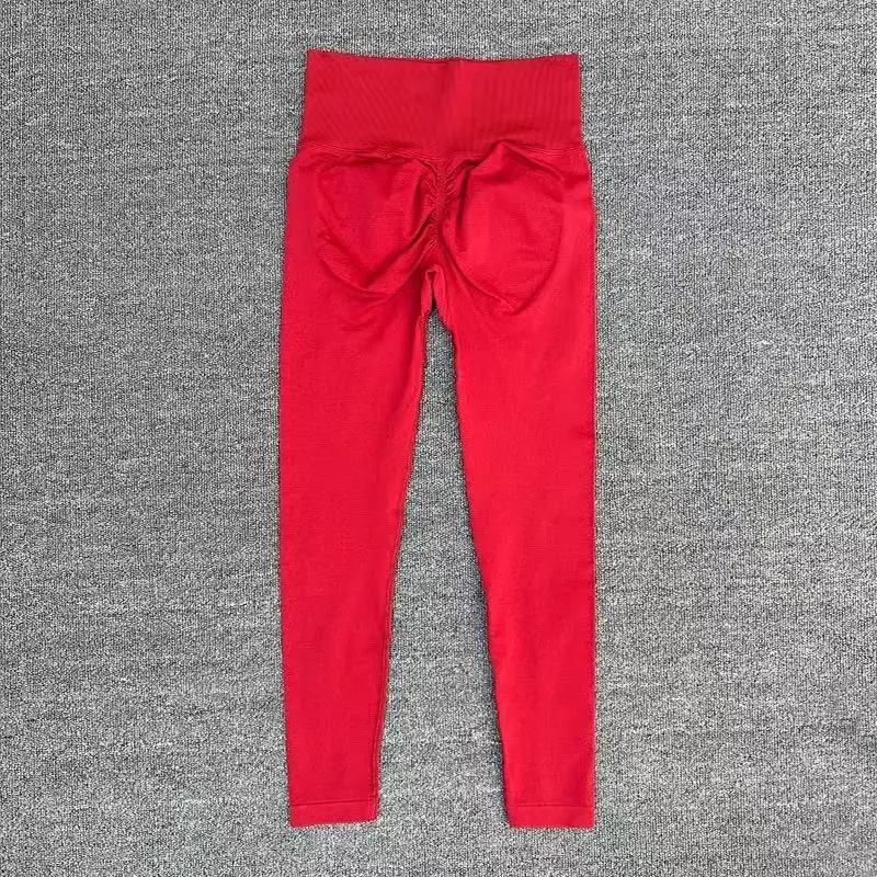 Women Seamless High Waist Yoga Leggings Peach Butt Lifting Tummy Control Stretchy Sports Tights Running Cycling Outer Wear