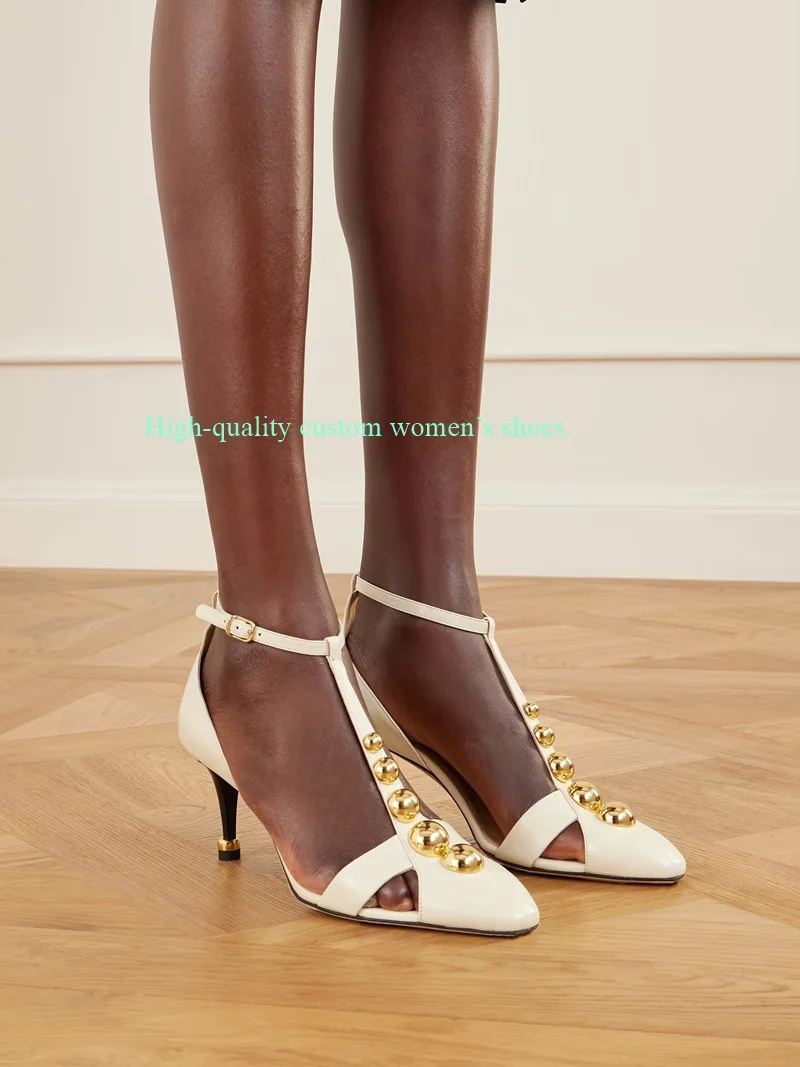 

Pointed Toe Instep Openwork Gold Circular Metal Buckle Decorative Women's Stiletto Heels Asakuchi Ankle Buckle Women 2026 New