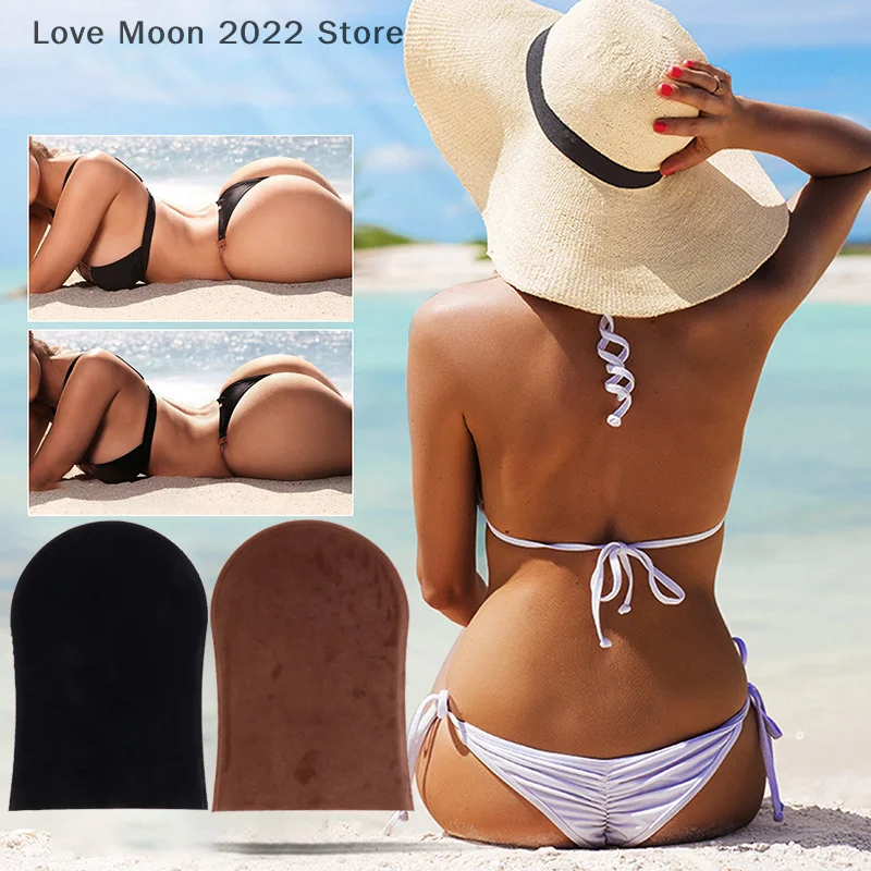 

Self-Tanning Glove Body Lotion Mitt Double-Sided Prevents Sticky Hands Applicator Quick Dry Flocking Glove Makeup Applicator