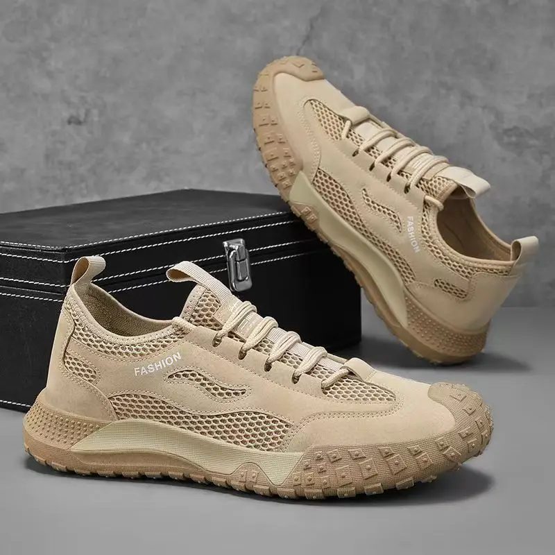 Minimalistische Herren-Freizeit-Wanderschuhe, atmungsaktive, breite Sneaker für den Sommer_voghion.com