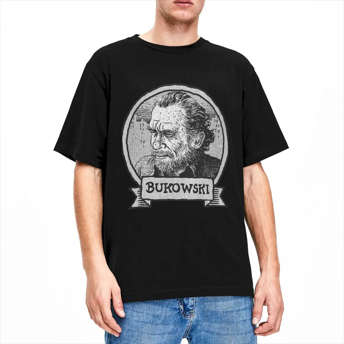 Gift Idea Charles Bukowski Gifts T-Shirt Novelty T-Shirts Short Sleeve Tshirt Summer 100 Cotton Round Neck Plus Size Clothing