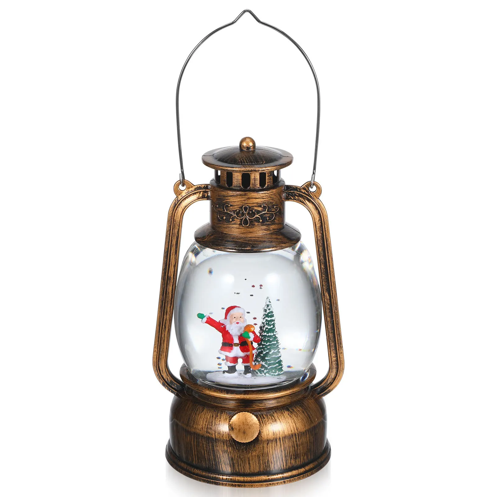 

Christmas Snow Globe Light Rotating Lantern Musical Xmas Party Table Decoration USB Operating Santa Snow Globe Lighted