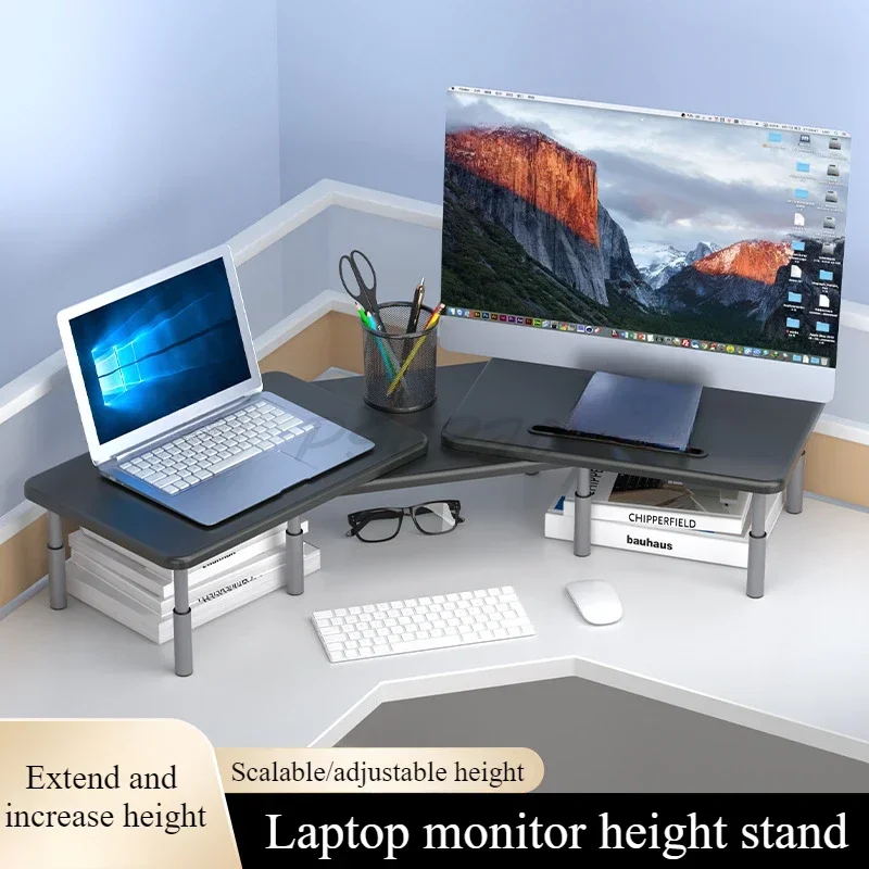 Monitor Stand Storage Rack Lifting Laptop Desktop Pad Height Increasing Elevated Dual Screen Extension Combination