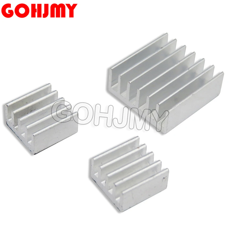 10Set Adhesive Raspberry Pi 3 Heatsink Cooler Pure Aluminum Heat Sink Set Kit For Cooling Raspberry Pi 2 B Radiator 