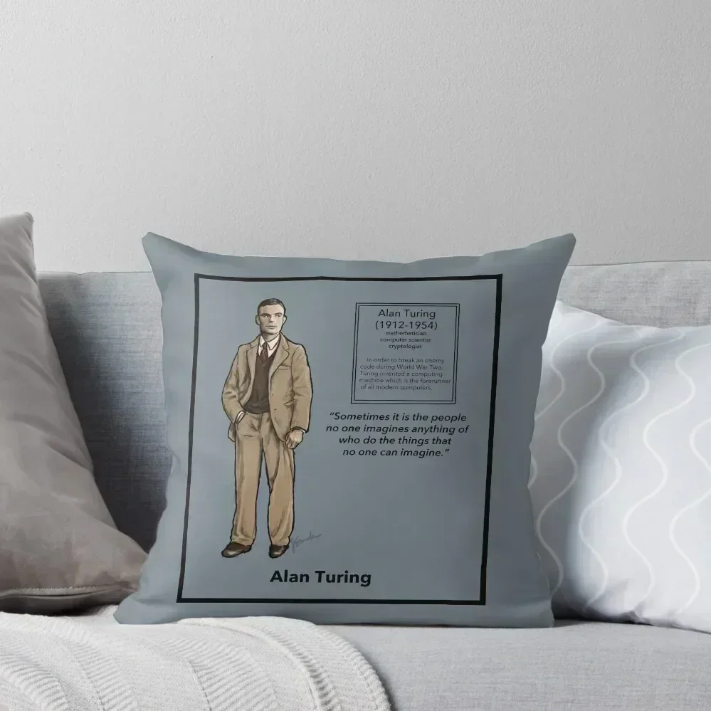 

Alan Turing Throw Pillow christmas ornaments 2025 Decorative Sofa Cushions Decorative pillowcase Covers For Sofas pillow