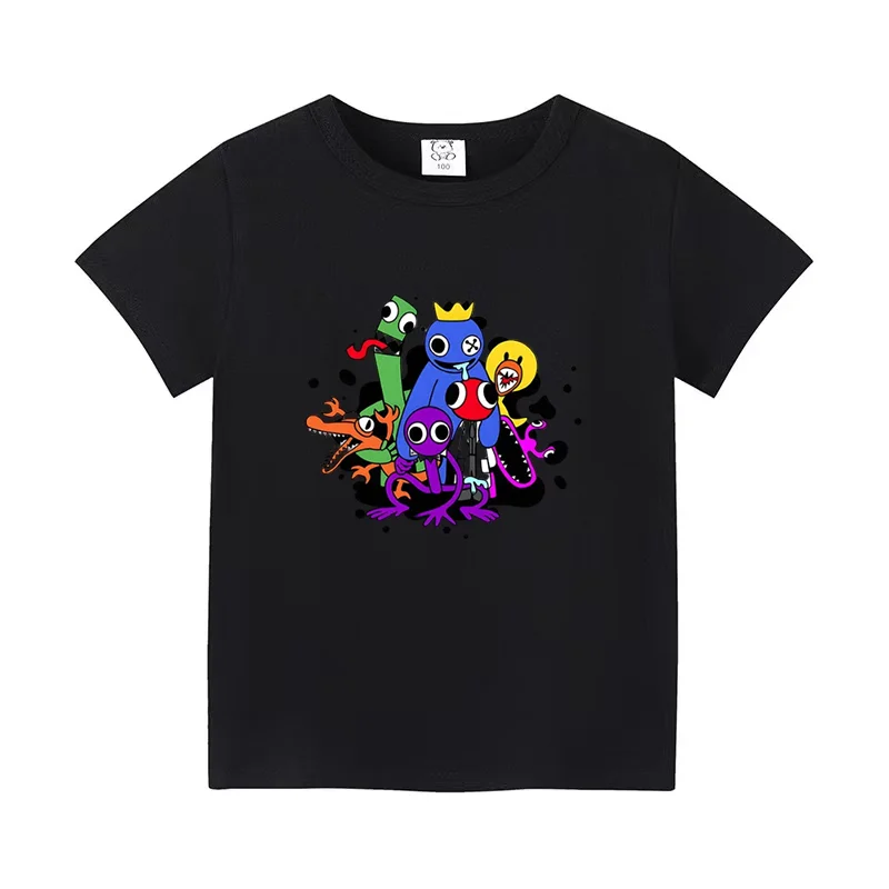 Rainbow Friends Manga/Comic T-shirts Cute Anime Tshirt Regular Fit Tee-shirt Fashion Aesthetic Boys/girls T Shirt