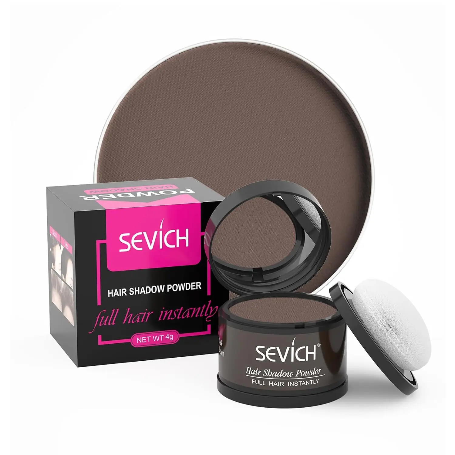 SEVICH Instantly Hairline Shadow Hairline Powder, Hair Root Touch Up for Thinning Grey Hairline, Windproof & Sweatproof