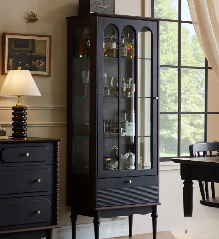 

Американский боковой шкаф для хранения из массива дерева