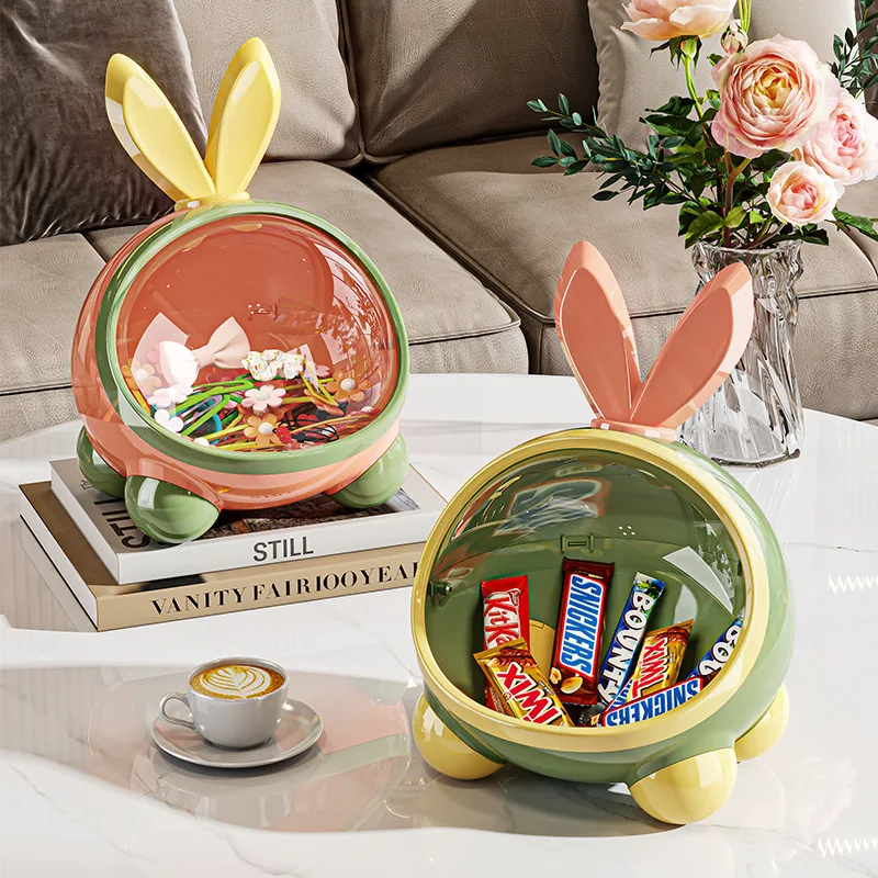Mini Rabbit Desktop Storage Box Small Household Cute High Appearance Level Bedroom Bedside Office Living Room Tabletop Organizer