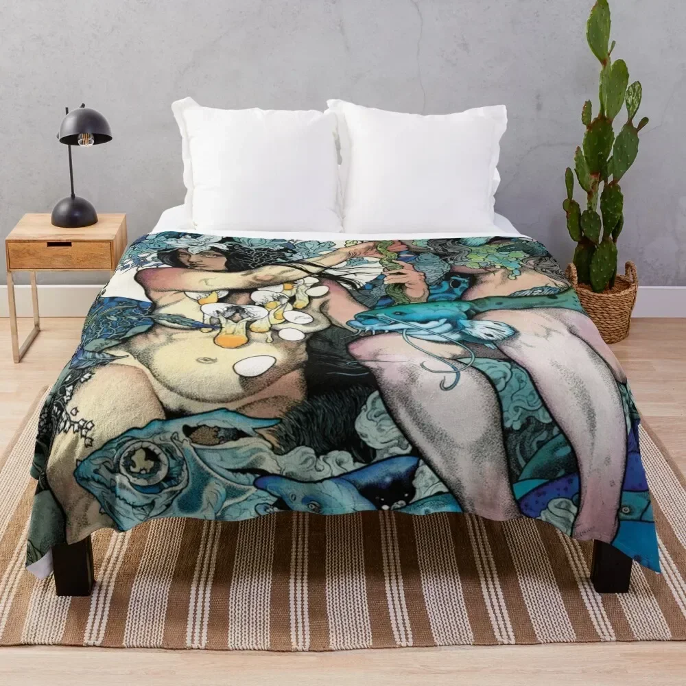 

Baroness: Blue Throw Blanket Plaid Flannels Camping Blankets