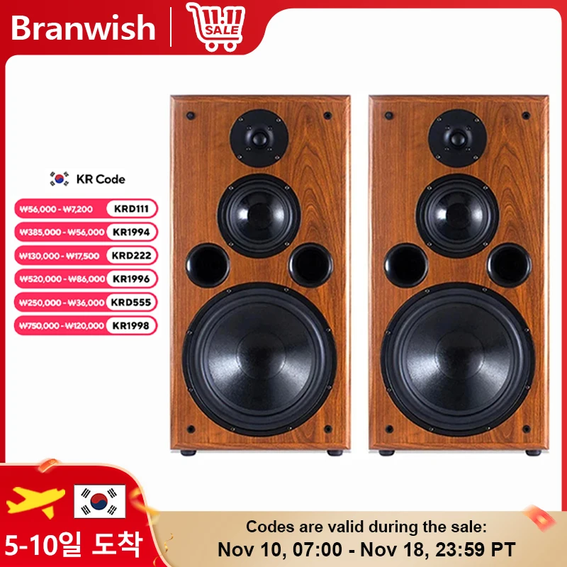 10 Inch 200W 8Ohm High School Low Speaker Bass Silk Film Tweeter F109 hifi Bookshelf Speaker Monitor Fever Passive Sound Box 1Pc