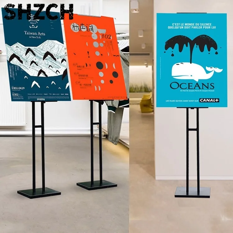 Poster Display Stand Vertical Stand Vertical Sign Water Sign Shopping Mall Billboard Promotion Painting Shelf