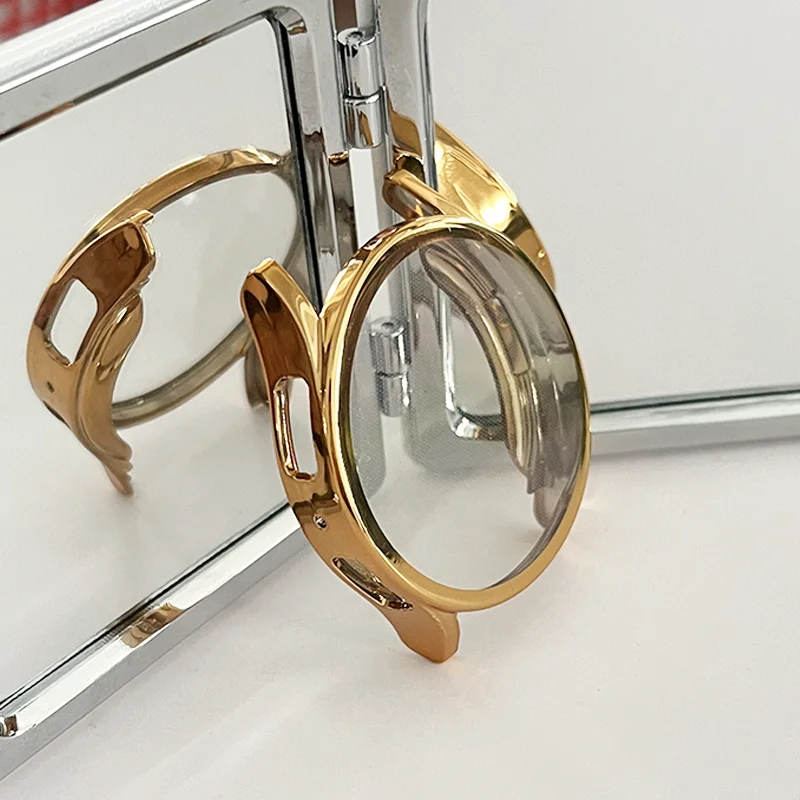 حافظة مطلية من البولي يوريثان لساعة سامسونج جالاكسي 7 40 مللي متر 44 مللي متر ملحقات واقي للشاشة حافظة شاملة لهاتف جالاكسي ساعة 4 5 6 7 FE 40 مللي متر