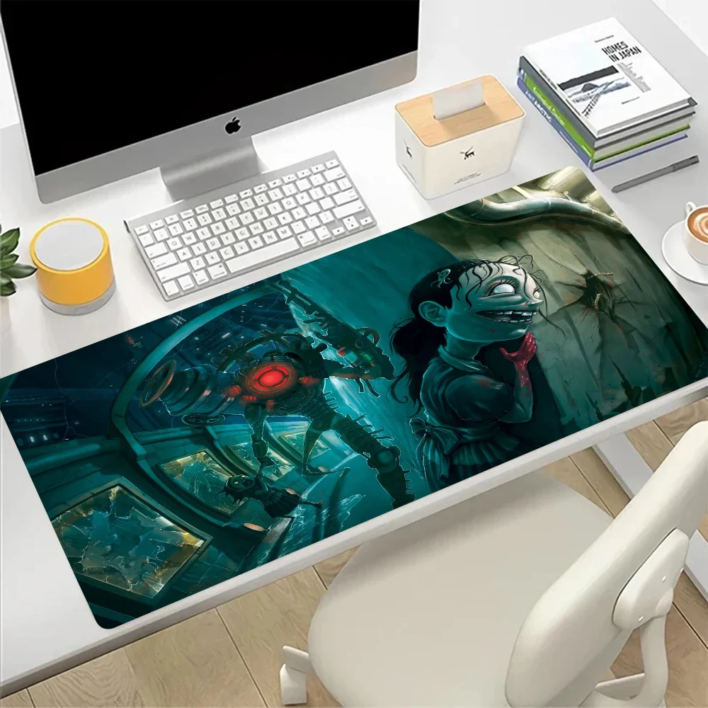 Bioshock-grande mouse pad de silicone, xxl gaming mousepad, para computador, escritório, teclado, mesa, laptop