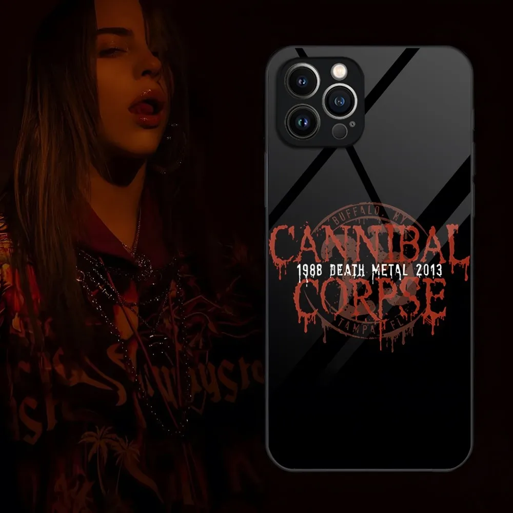 Cannibal Corpse Band Phone Case For IPhone 15 14 Pro 13 12 11 Mini XR Max 6 8 7 Plus SE 2022 Glass Design Cove