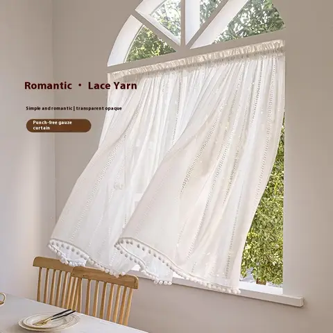 Tenda oscurante, tenda corta per finestra a bovindo cucina, mezza tenda, tenda per porta del balcone della camera da letto, trasparente per finestra, tenda trasparente