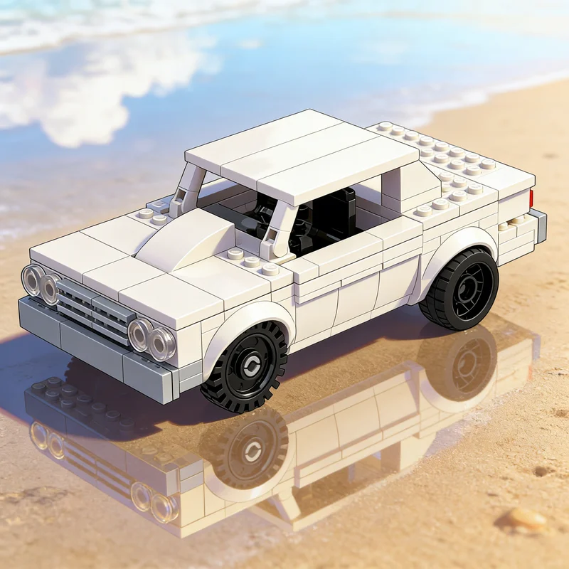 ตัวต่อ MOC รถเชฟโรเลต เชเวลล์ มาลิบู ดรากสเตอร์ ชุดแชมป์เมือง 152 ชิ้น ของเล่นตัวต่อสถาปัตยกรรม ไอเดียของขวัญคริสต์มาส