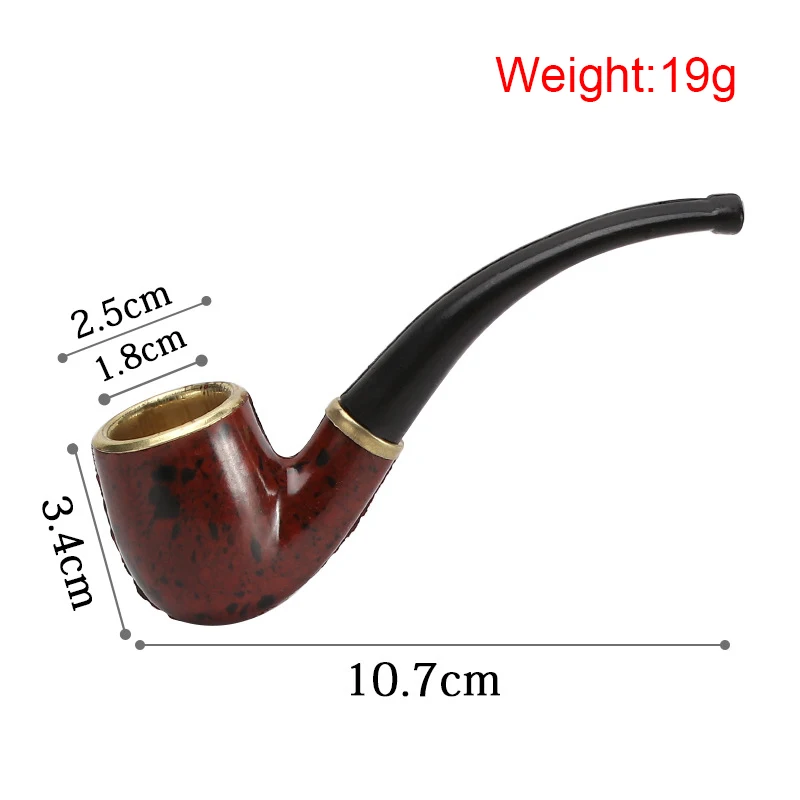 جديد أنبوب التبغ الراتنج عازمة الأنابيب مرشح السجائر يده السيجار أنبوب التبغ المدخن أداة صغيرة منحني الدخان المبتدئين التدخين