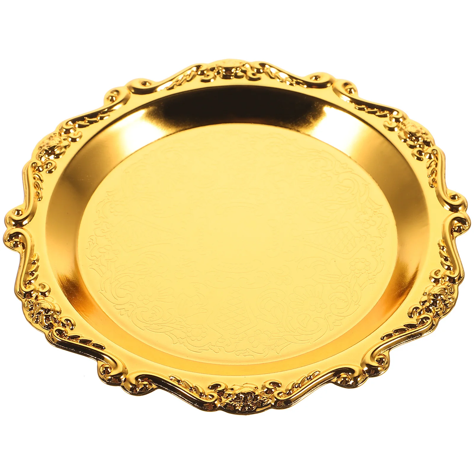 

Snack Iron Dried Fruits Plate Decorative Serving Tray For Dessert Chocolate Cookies Storage Household Fruit Tray Portable