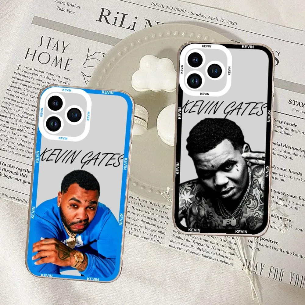 

Hot New Kevin Gates Singer Hip Hop Phone Case For iPhone 11 12 Mini 13 14 15 Pro Max Transparent Shell