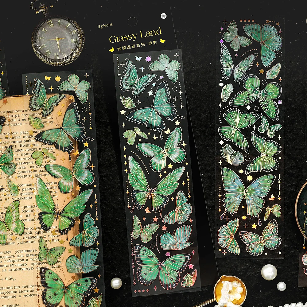 12Packs/Lot Vlinder Album Serie Retro Bericht Huisdier Sticker