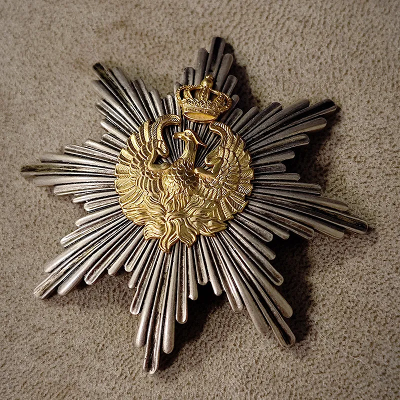 1PC Order of The Phoenix Kingdom of Greece Grand Cross Breast Star Pin Style Medal Badge 77mm Collection Breast Badge