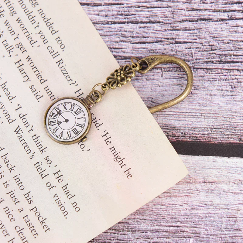 Retro vintage metal alloy bronze bookmark document book mark label diy for gift