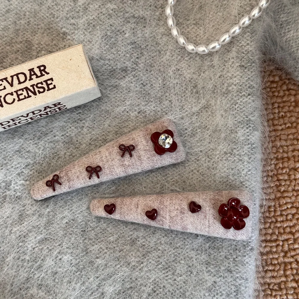 

New retro fashion bow knitted hair pin clip For accessories women girl barrette fascinator flower designer sweet leading fashion