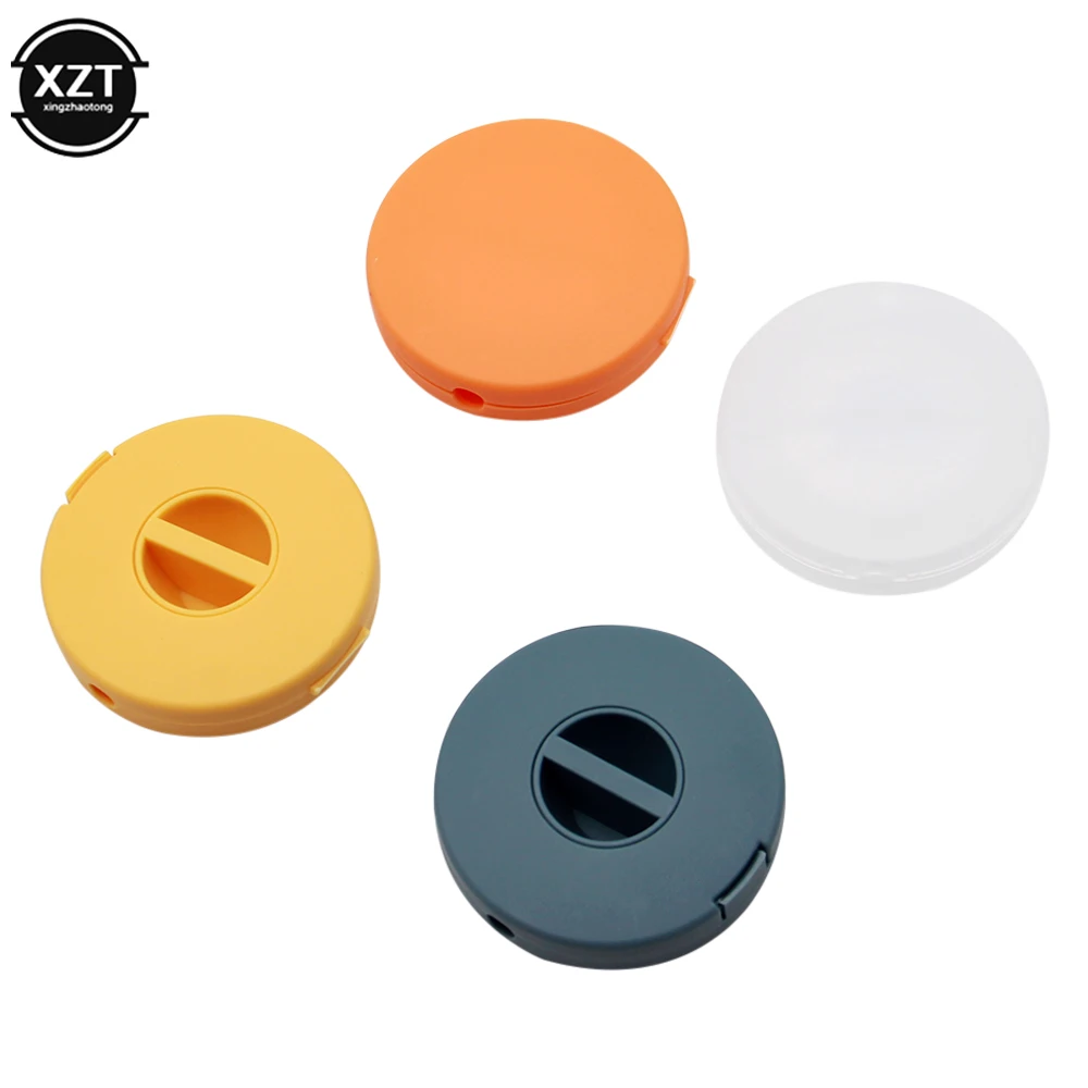 New 4 Colors Portable Round Rotatable Wire Organizer Cable Winder Box For Charging Data Line Data Cable organizer Storage Case