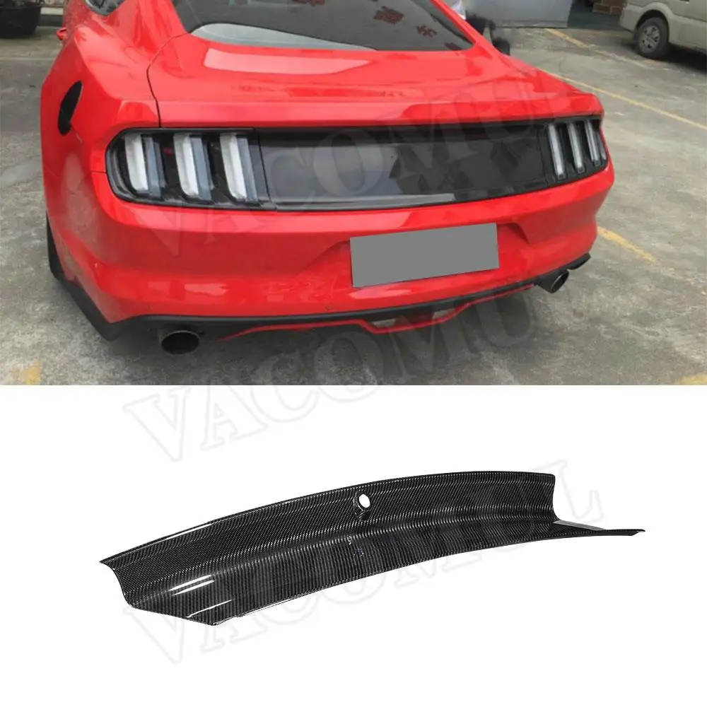 VACOMUL Carbon Fiber Rear Lid Trunk Decklid Panel Cover For Ford Mustang 2015-2020 Trunk Boot Lid Panel ABS Gloss Rear Trunk 