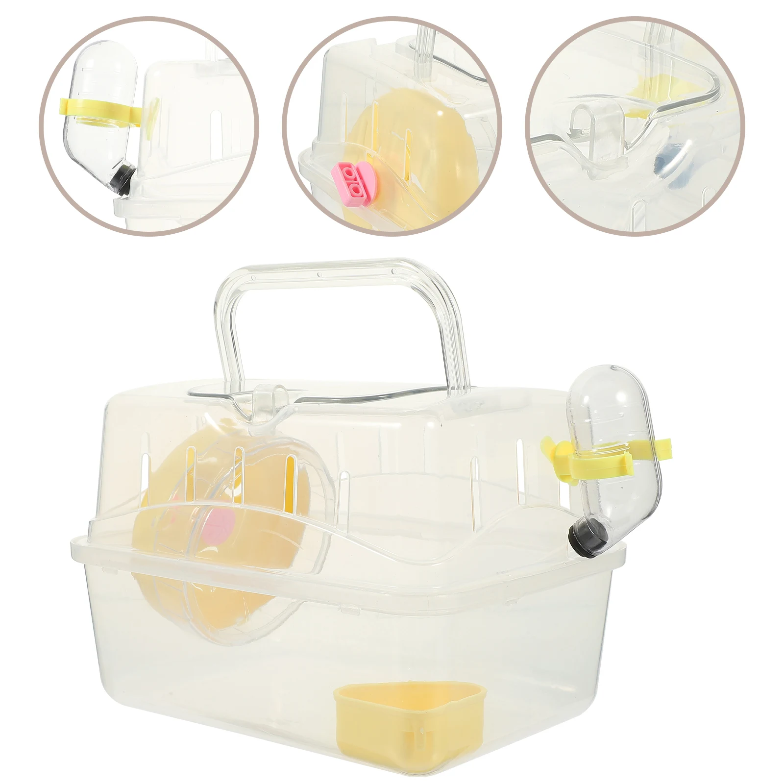 

Panoramic Skylight Cage For Small Pets Durable Travel Carrier For Hamster Rabbit Chinchilla Hedgehog Mouse Easy Clean Pet