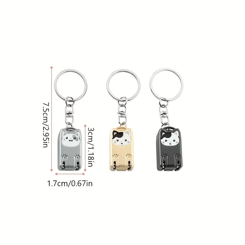 Les coupe-ongles viennent avec des coupe-ongles pliants, porte-clés en acier inoxydable, Mini pendentifs, coupe-ongles et pinces à ongles inclinées