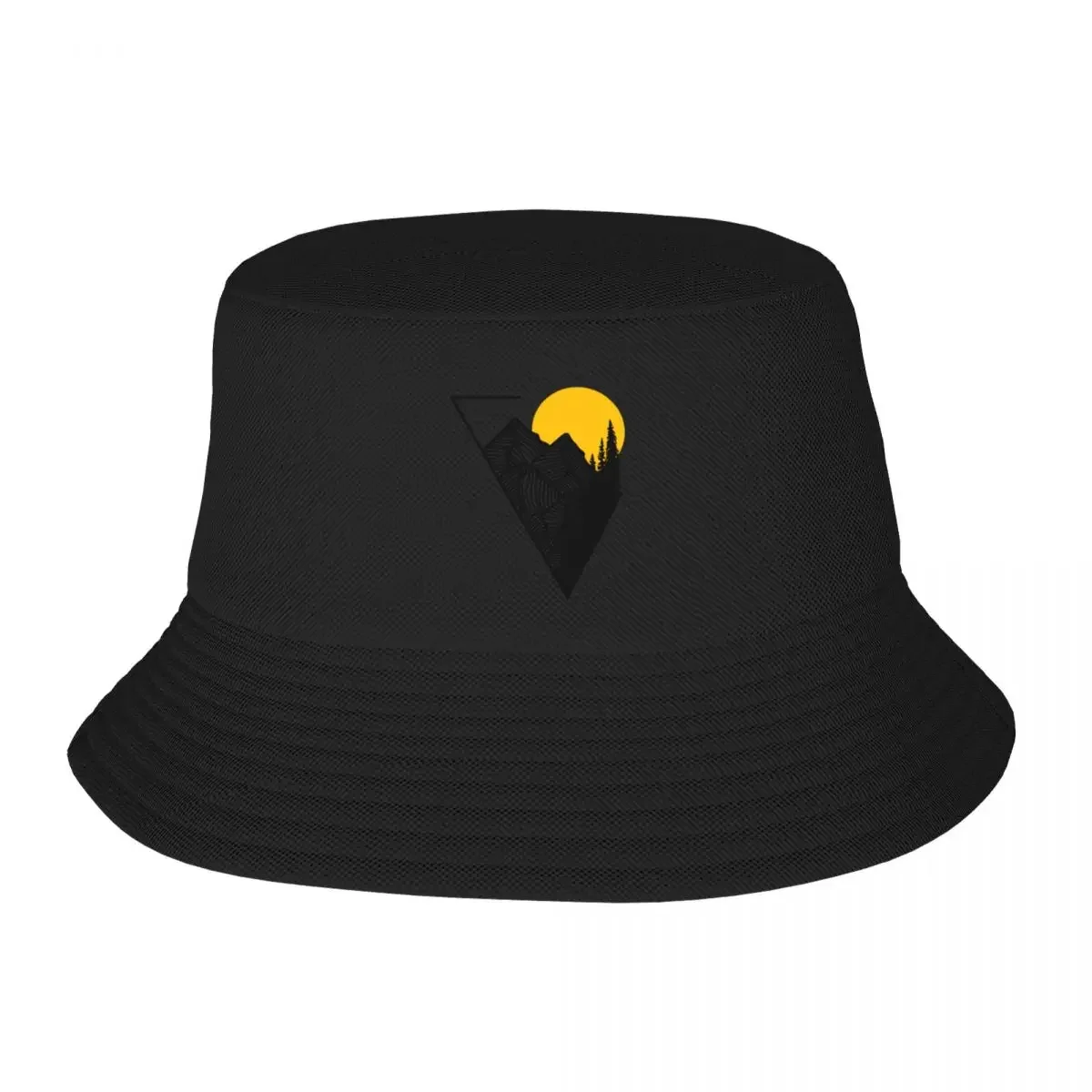 geometric mountain landscape Bucket Hat Hat Luxury Brand Sports Cap Visor For Women Men's