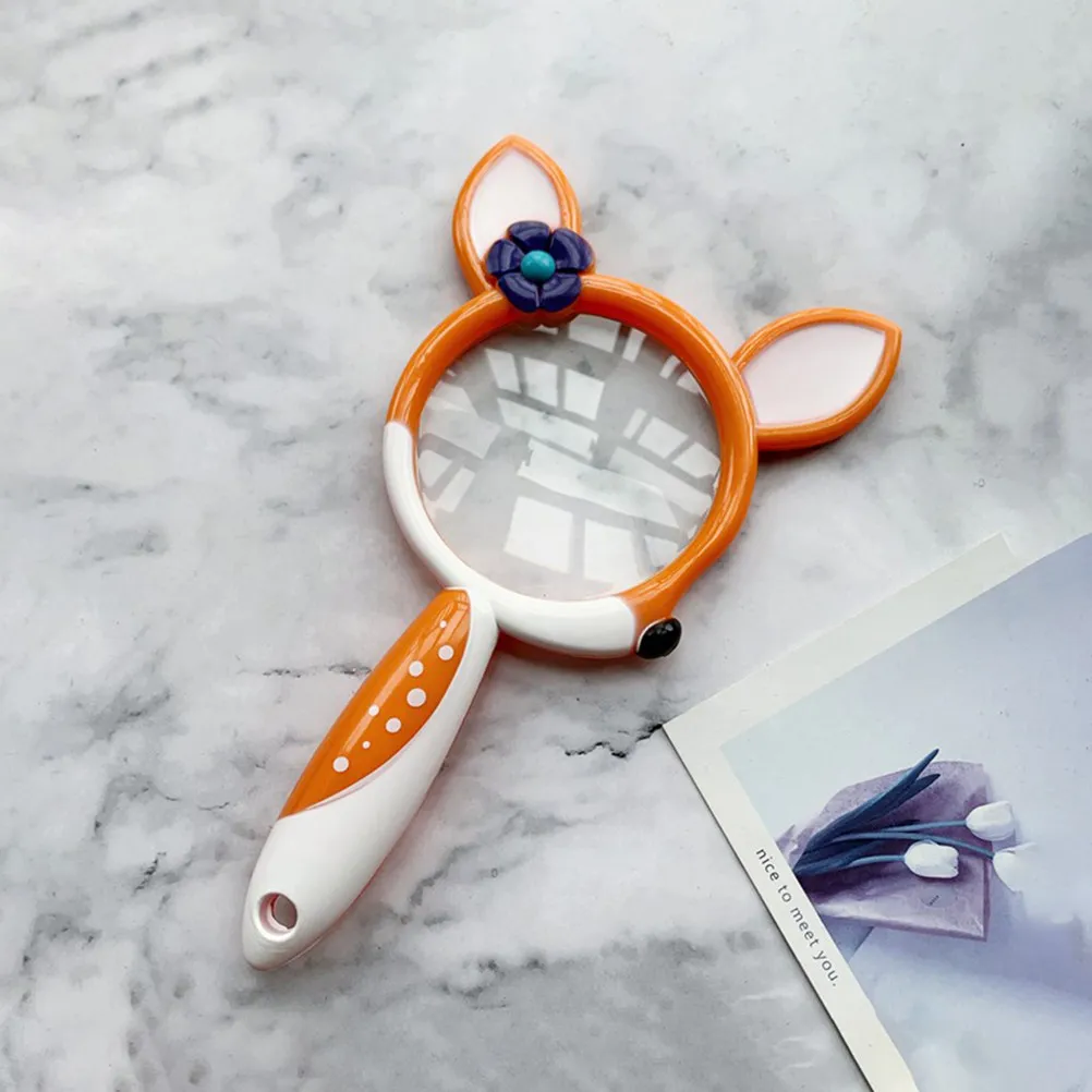 

1Pcs Adorable Deer-Shaped Mini Magnifying Glass Acrylic Lens Plastic Handle Lightweight Portable Kids Scientific Learning Tool